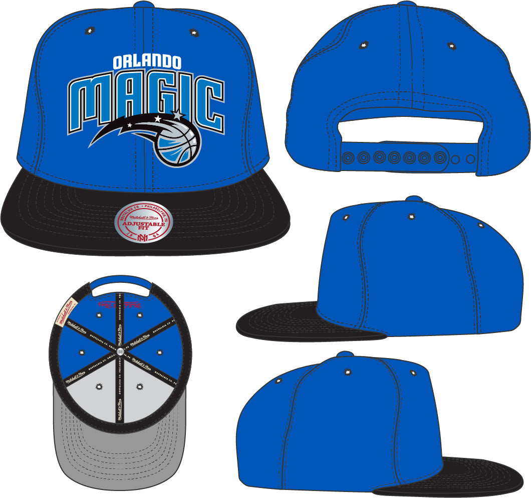 Men's Orlando Magic NBA Core Basic Blue/Black Mitchell & Ness Snapback Hat