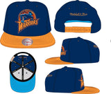 Men's Golden State Warriors 2 Tone Navy/Gold HWC Mitchell & Ness Snapback Hat - Pro Jersey Sports
