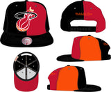 Men's Miami Heat Mitchell & Ness NBA Pinwheel Snapback Hat - Pro Jersey Sports
