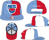 Men's New Jersey Nets Mitchell & Ness NBA Pinwheel Snapback Hat - Pro Jersey Sports