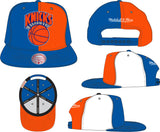 Men's New York Knicks Mitchell & Ness NBA Pinwheel Snapback Hat - Pro Jersey Sports
