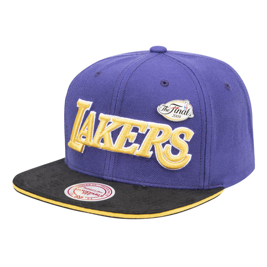 Los Angeles Lakers Mitchell & Ness NBA 2009 NBA Finals LA Pinned Snapback Hat