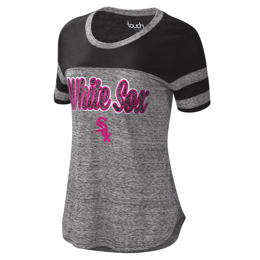Women's Chicago White Sox Touch Stadium Gray/Pink Knit Tee