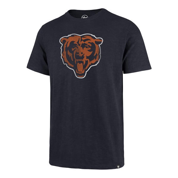 Men’s Chicago Bears Bear Head Logo Navy Grit Scrum Tee By ’47 Brand