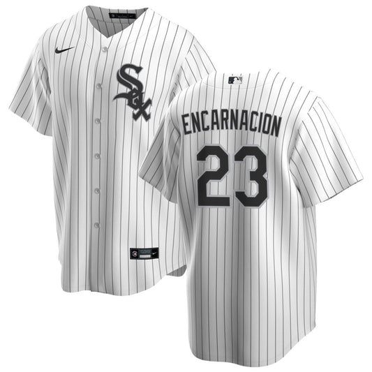 NIKE Men's Edwin Encarnacion Chicago White Sox White Home Premium Stitch Replica Jersey