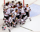 NHL Chicago Blackhawks 2013 Stanley Cup Champions Celebration on Ice Photo - Pro Jersey Sports