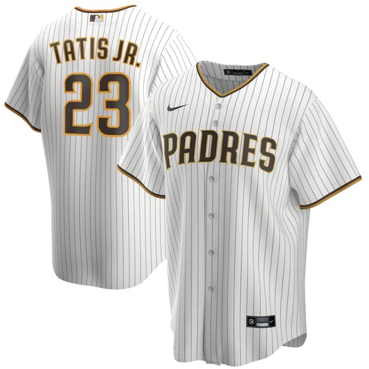 Men's San Diego Padres Fernando Tatis Jr. Nike White/Brown Home Replica Player Jersey