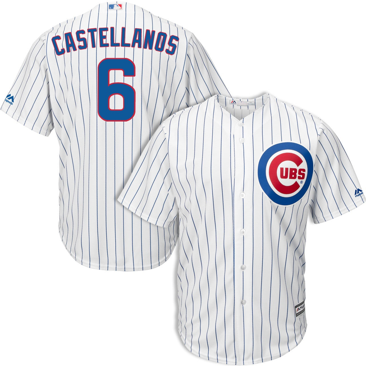 Chicago Cubs Nick Castellanos Cool Base Replica Home White Jersey