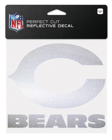 Chicago Bears Reflective 6X6 Perfect Cut Decal By Wincraft