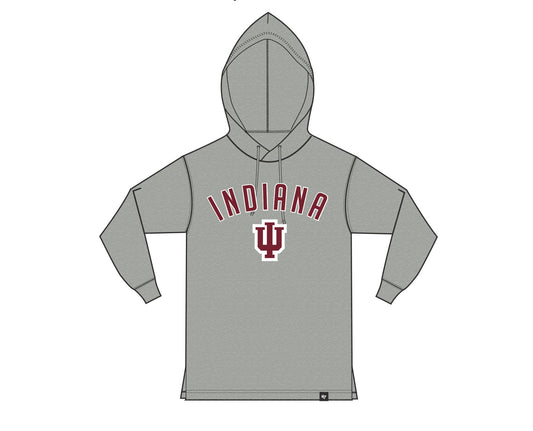 Mens Indiana Hoosiers '47 NCAA Focus Club Hood Long Sleeve T-Shirt