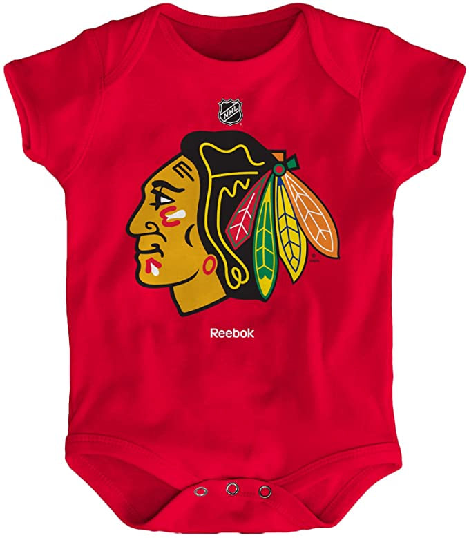 Infant Reebok Chicago Blackhawks Red Logo Baby Bodysuit