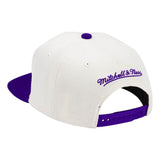 Los Angeles Lakers Mitchell & Ness Hardwood Classics Natural 2 Tone Snapback Hat- Cream/Purple - Pro Jersey Sports