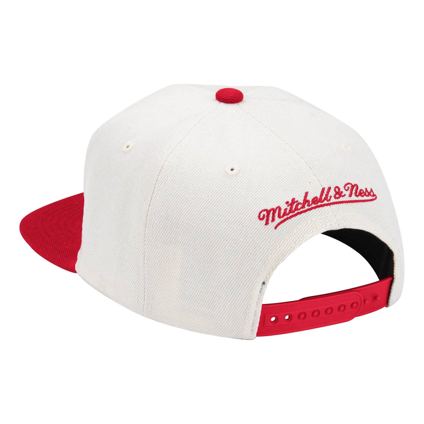 Chicago Bulls Mitchell & Ness Hardwood Classics Natural 2 Tone Snapback Hat- Cream/Red