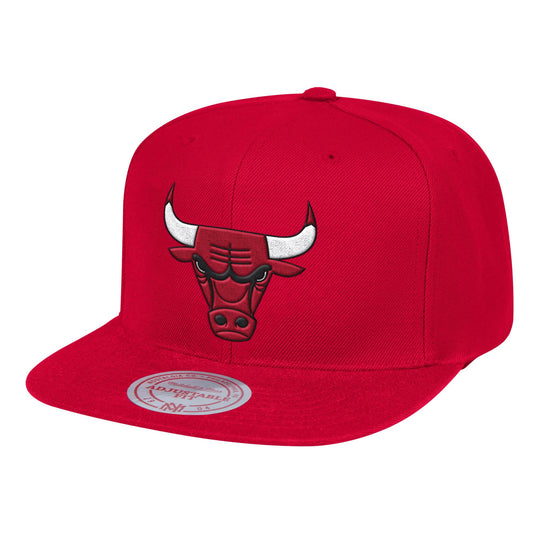 Mens NBA Chicago Bulls Red Team Ground Snapback Hat By Mitchell And Ness