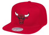 Mens NBA Chicago Bulls Red Team Ground Snapback Hat By Mitchell And Ness - Pro Jersey Sports