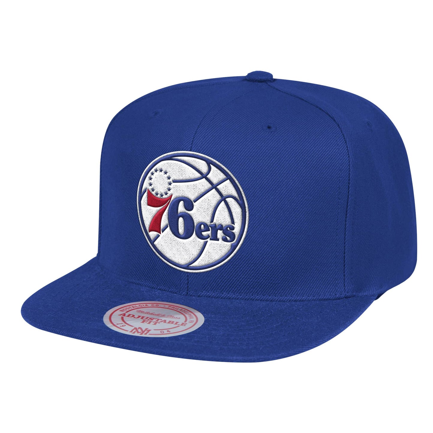Mens NBA Philadelphia 76ers Royal Team Ground Snapback Hat By Mitchell And Ness