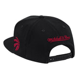 Mens NBA Toronto Raptors Black Foundation Script Snapback Hat By Mitchell And Ness - Pro Jersey Sports