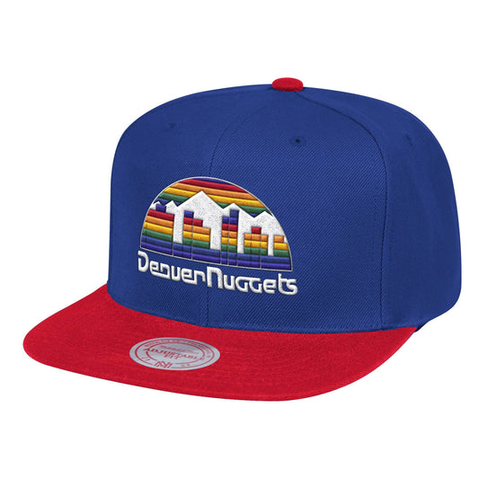 Mens NBA Denver Nuggets Royal/Red 2 Tone 2.0 Snapback Hat By Mitchell And Ness