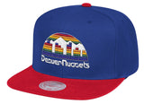 Mens NBA Denver Nuggets Royal/Red 2 Tone 2.0 Snapback Hat By Mitchell And Ness - Pro Jersey Sports