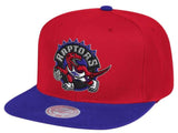 Mens NBA Toronto Raptors Red/Purple Wool 2 Tone Snapback Hat By Mitchell And Ness - Pro Jersey Sports