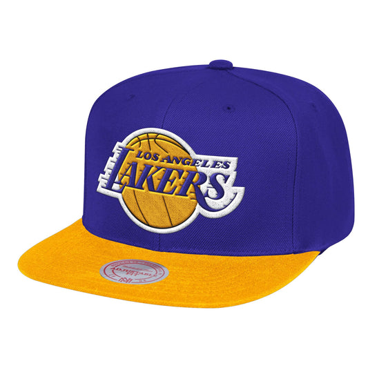 Mens NBA Los Angeles Lakers Purple/Gold Wool 2 Tone Snapback Hat By Mitchell And Ness