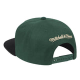 Men's Milwaukee Bucks Mitchell & Ness Hunter Green/Black Two-Tone Wool Snapback Hat - Pro Jersey Sports