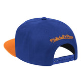 Mens NBA New York Knicks Blue/Orange 2 Tone Snapback Hat By Mitchell And Ness - Pro Jersey Sports