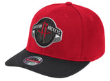 Mens NBA Houston Rockets Red/Black Wool 2 Tone Snapback Hat By Mitchell And Ness - Pro Jersey Sports