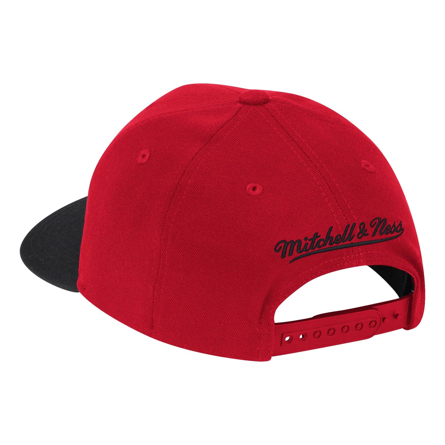 Mens NBA Houston Rockets Red/Black Wool 2 Tone Snapback Hat By Mitchell And Ness