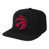 Mens NBA Toronto Raptors Downtime Classic Black Snapback Hat By Mitchell And Ness - Pro Jersey Sports