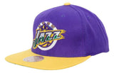 Men's Utah Jazz Mitchell & Ness Purple/Gold Hardwood Classics Reload 2.0 Snapback Adjustable Hat - Pro Jersey Sports