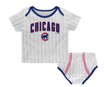 Newborn/Infant MLB Chicago Cubs Batboy Short Sleeve Tee & Diaper Set - Pro Jersey Sports
