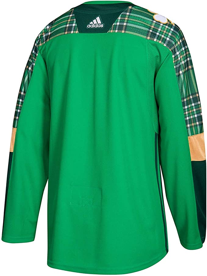 Men's Chicago Blackhawks Adidas Green St. Patrick's Day Tartan Authentic Jersey - Pro Jersey Sports