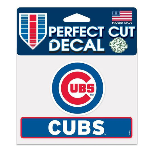 MLB Chicago Cubs  Logo And Name Perfect Cut Decal