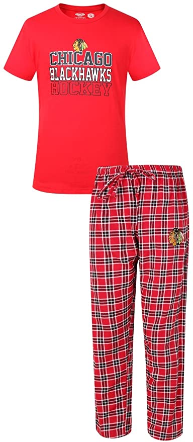 Chicago Blackhawks Two Piece Medalist Tee & Pajama Set Concepts Sport - Pro Jersey Sports