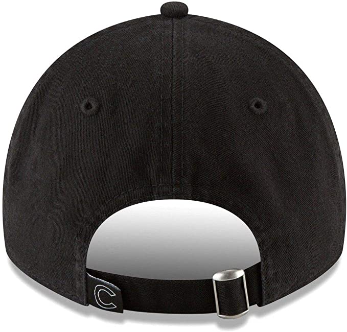 Men's Chicago Cubs New Era Black Bullseye 9TWENTY Adjustable Hat