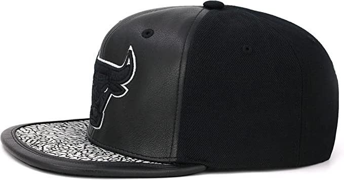 Chicago Bulls Day One Black & White Cement Mitchell & Ness Snapback Hat - Pro Jersey Sports