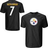 Men's Pittsburgh Steelers Ben Roethlisberger Reebok Name and Number T-Shirt - Pro Jersey Sports