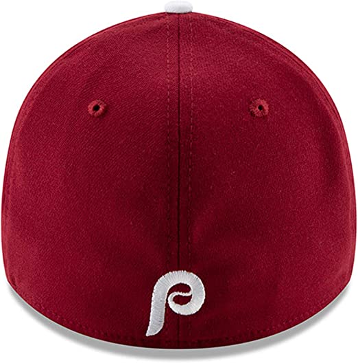 Men's New Era Maroon Philadelphia Phillies Alternate 2 Team Classic 39THIRTY Flex Hat