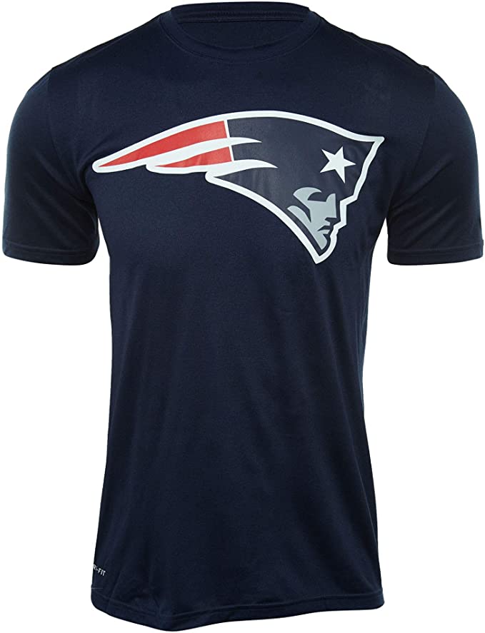 New England Patriots Nike Navy Legend Logo Essential 3 Performance T-Shirt