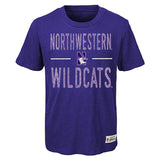 Northwestern Wildcats Gen2 Youth Purple Scratched Out Shirt - Pro Jersey Sports