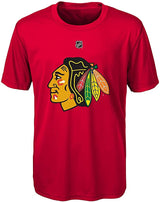 Chicago Blackhawks Red Home Youth Performance Primary Logo T Shirt - Pro Jersey Sports