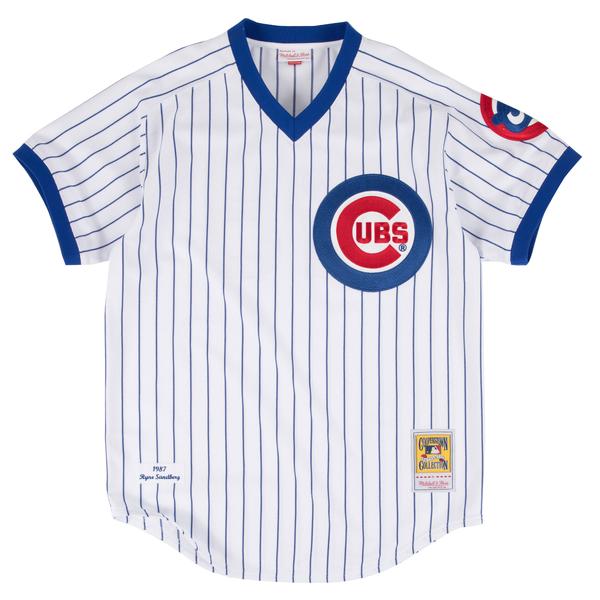 Men’s Chicago Cubs White Ryne Sandberg Authentic 1987 Home Jersey