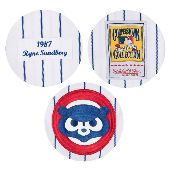 Men’s Chicago Cubs White Ryne Sandberg Authentic 1987 Home Jersey