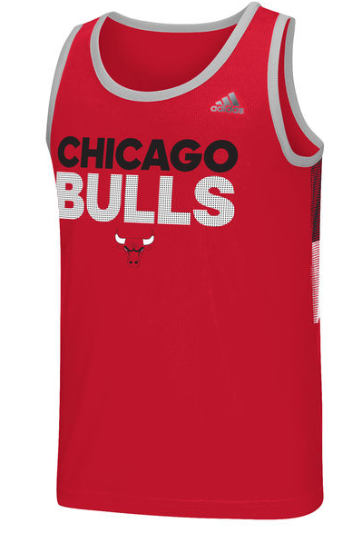 Men's Chicago Bulls adidas Red Tip-Off climalite Tank Top