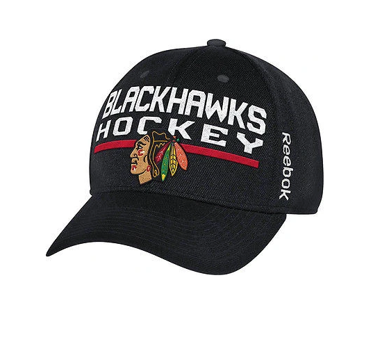Chicago Blackhawks Hockey Structured Performance Flex Hat NHL Reebok Official Cap