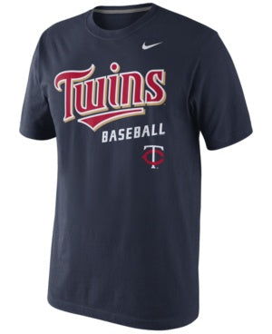 Men's Nike Navy Minnesota Twins Home Practice Team Logo T-Shirt