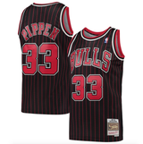 Men's Mitchell & Ness Scottie Pippen Black Chicago Bulls Hardwood Classics 1995-96 Swingman Jersey - Pro Jersey Sports
