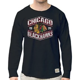 Men's Chicago Blackhawks Retro Brand Black Worlds Best Long Sleeve Tee - Pro Jersey Sports