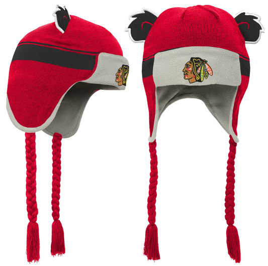 Kids Chicago Blackhawks Tassel Hat